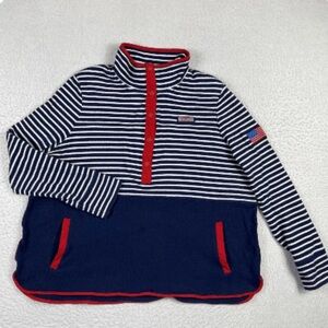 Vineyard Vines Half Zip Pullover Womens 2X Snap Front American USA Plus Size